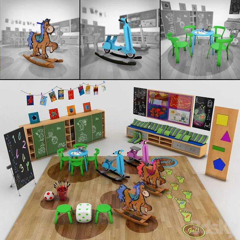 KINDERGARTEN SET 3D Model