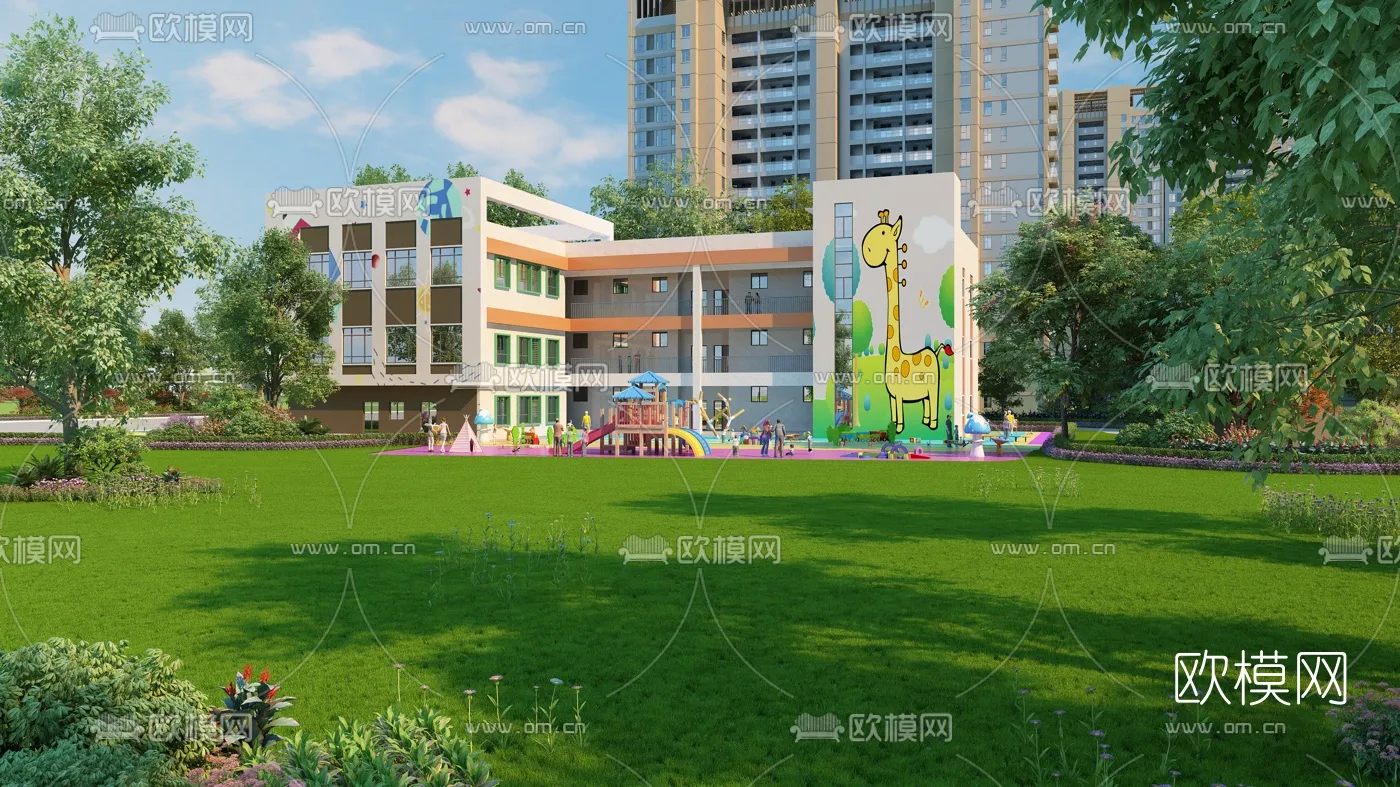 KINDERGARTEN - VRAY / CORONA - 3D MODEL - 1206