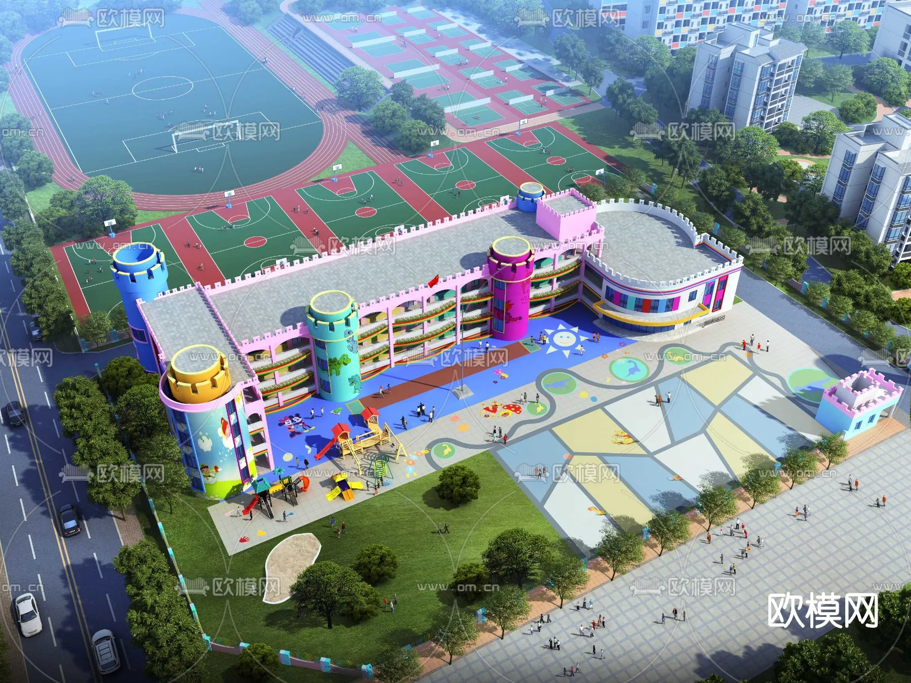 KINDERGARTEN - VRAY / CORONA - 3D MODEL - 1241
