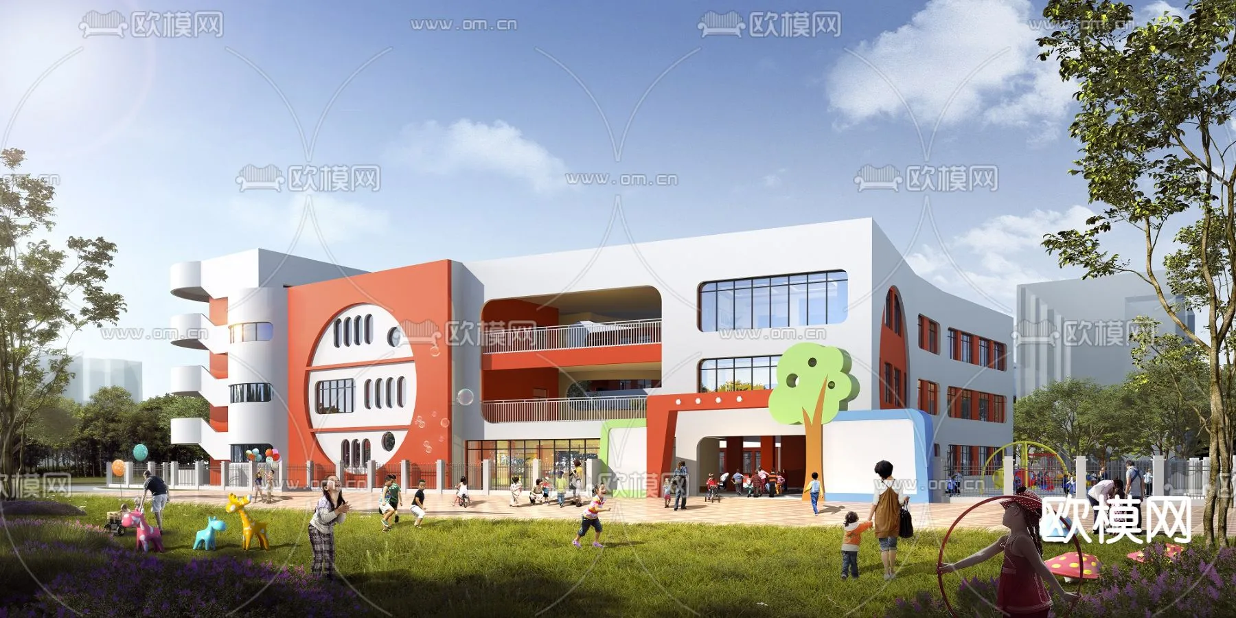 KINDERGARTEN - VRAY / CORONA - 3D MODEL - 1300