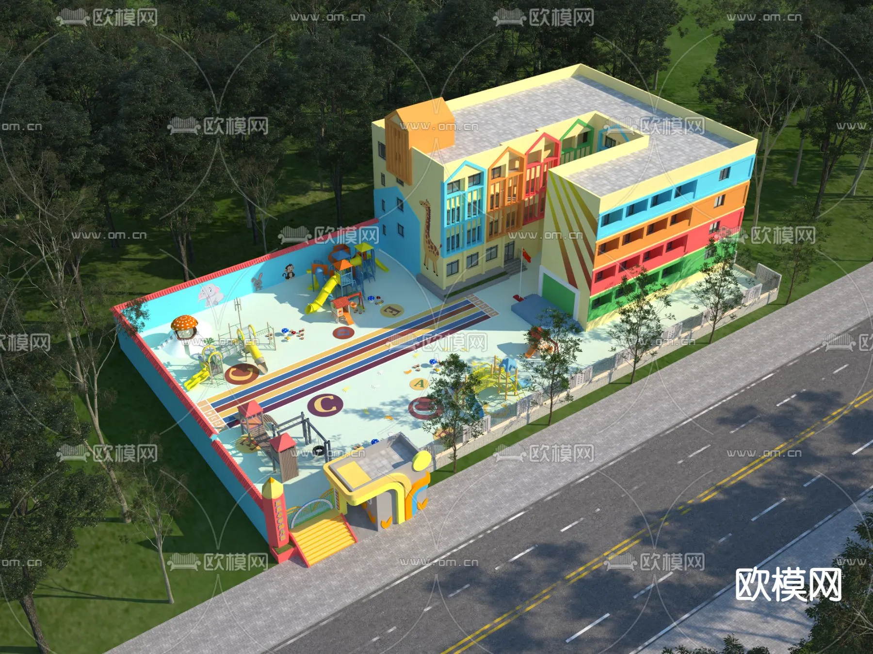 KINDERGARTEN - VRAY / CORONA - 3D MODEL - 1302
