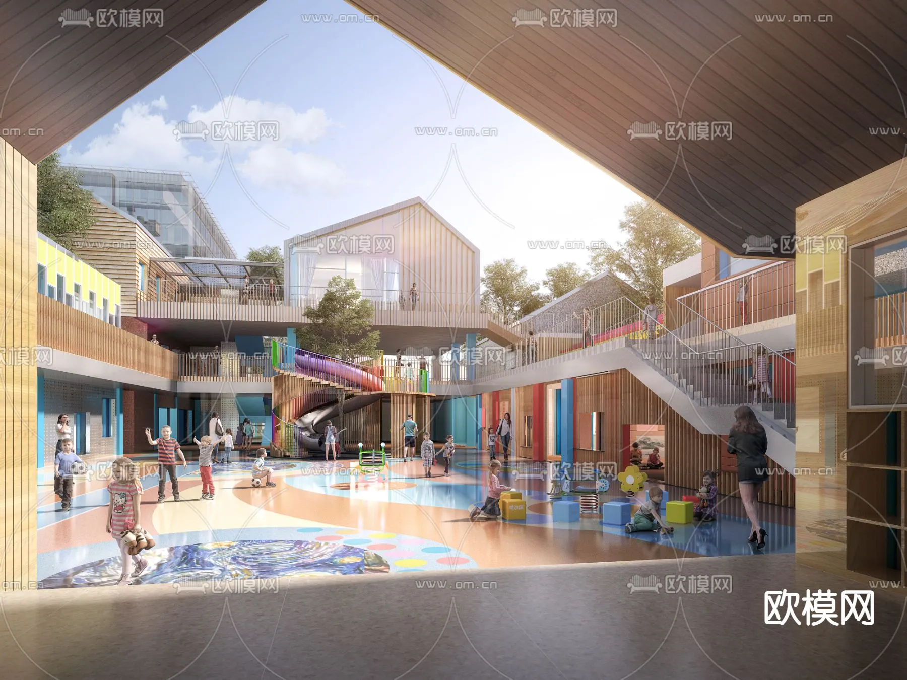 KINDERGARTEN - VRAY / CORONA - 3D MODEL - 1338