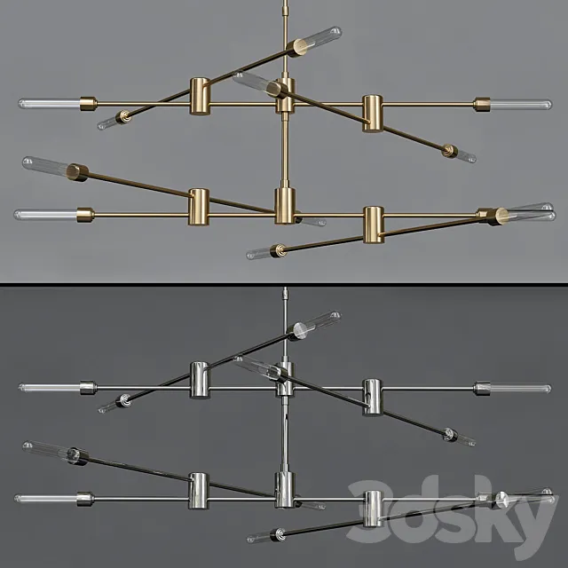 Kinetic chandelier collection 3D Model