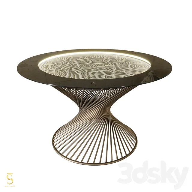 Kinetic table Sand Table "VORTEX" 3D Model