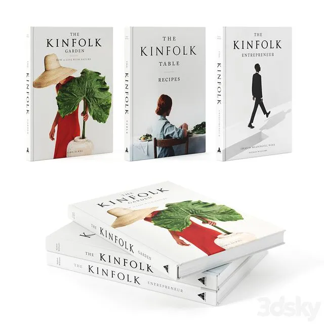Kinfolk books set 3D Model