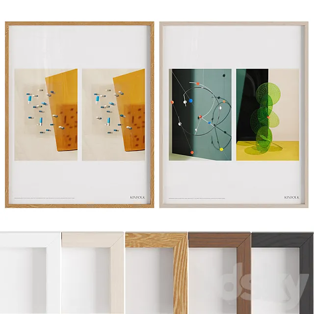 Kinfolk Posters Set 03 3D Model