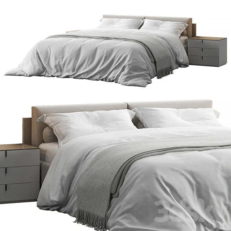 King Bed by Atelier Alinea 3D Model Free