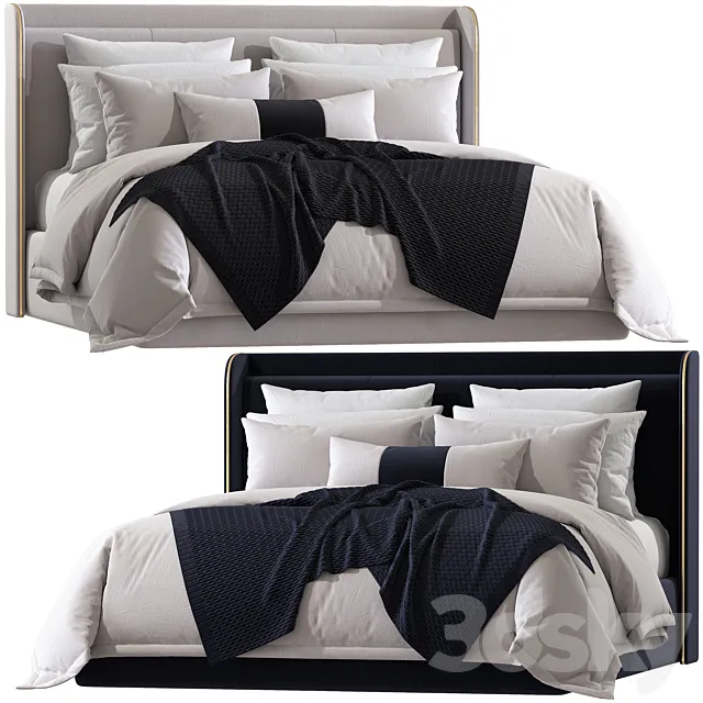 King Bed №173 3D Model