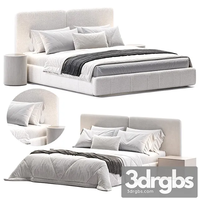 King Bed Frame With Drawers 3D Model Free