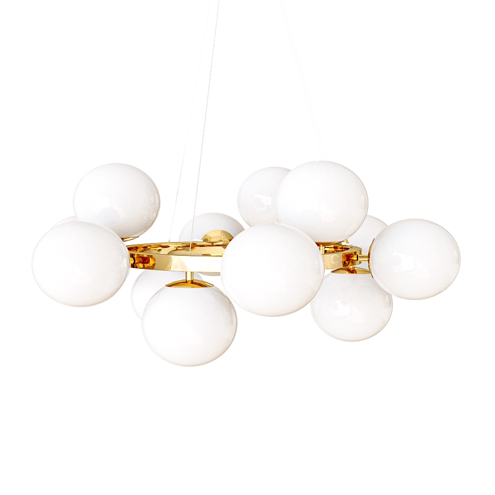 Kink light - Pendant lamp Sida gold 3D Model
