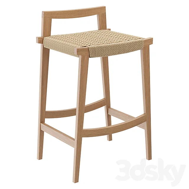 Kioto bar stool by La Redoute Interieurs 3D Model