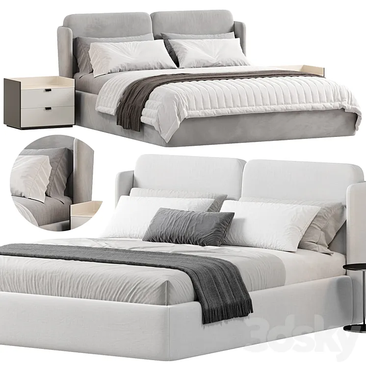 KIRA Bed by Andrea Parisio 3D Model Free