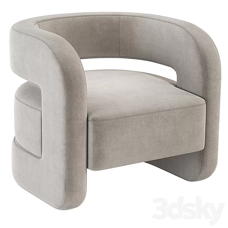 Kirby Chair Mitchell Gold Bob Williams 3D Model Free