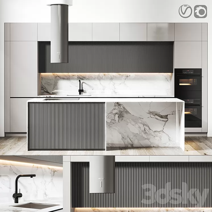 Kitchen 014 445x250H 3D Model