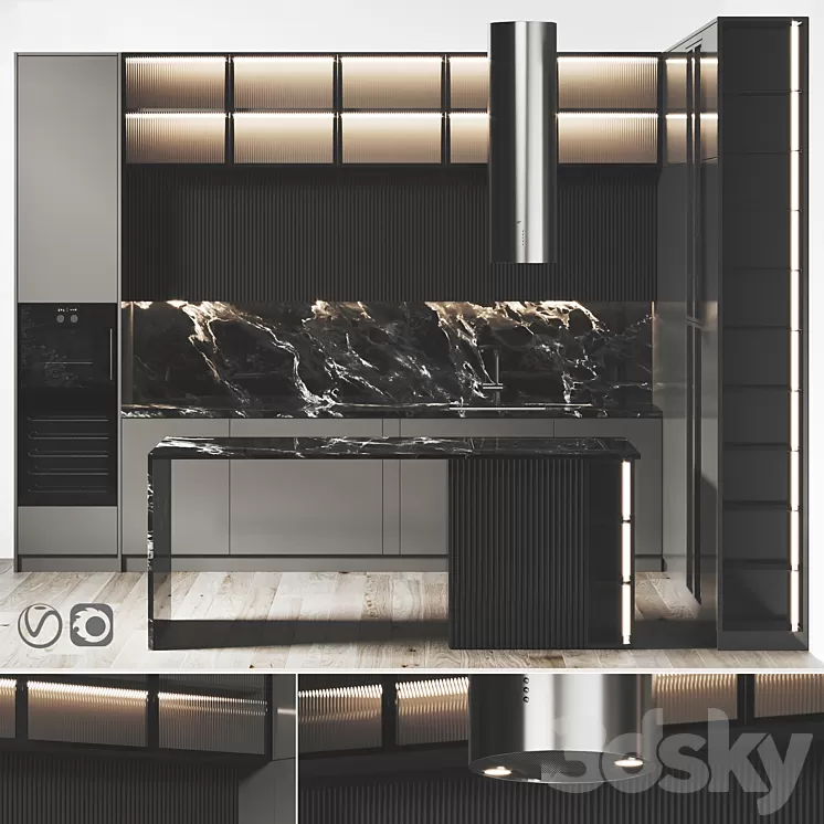 Kitchen 052 400x320x290H 3D Model