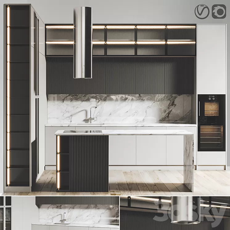 Kitchen 057 400x320x290H 3D Model