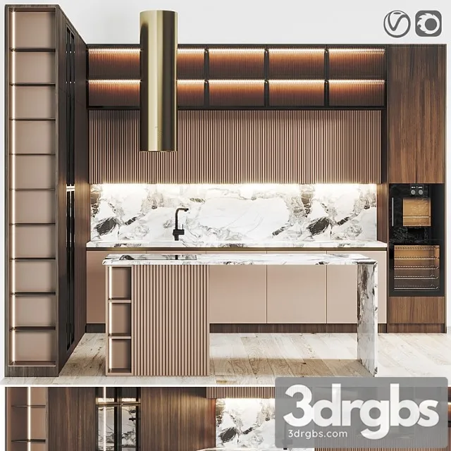 Kitchen 060 400x320x290H 3D Model Free