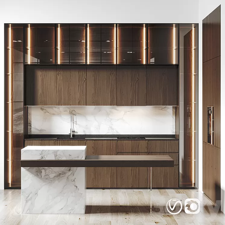 Kitchen 079 380x300H-Cabinet 185x300H 3D Model