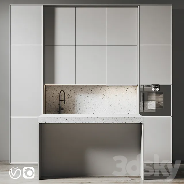 Kitchen 080 310x305H 3D Model