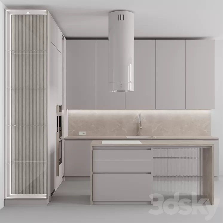 "Kitchen №120 ""Soft Beige""" 3D Model Free