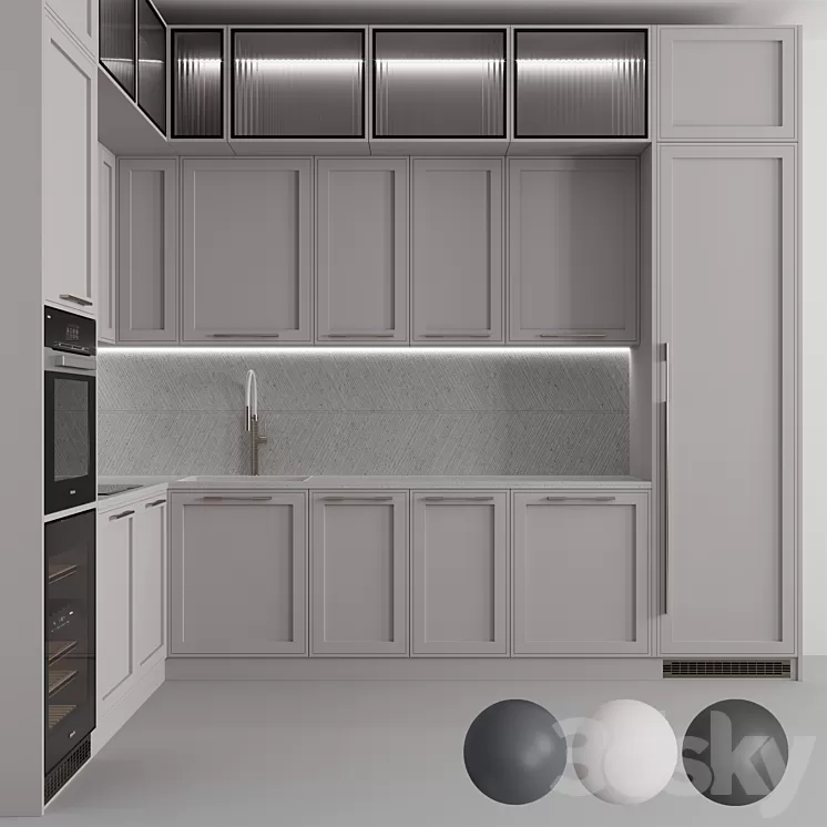 "Kitchen №122 ""Tricolor""" 3D Model Free