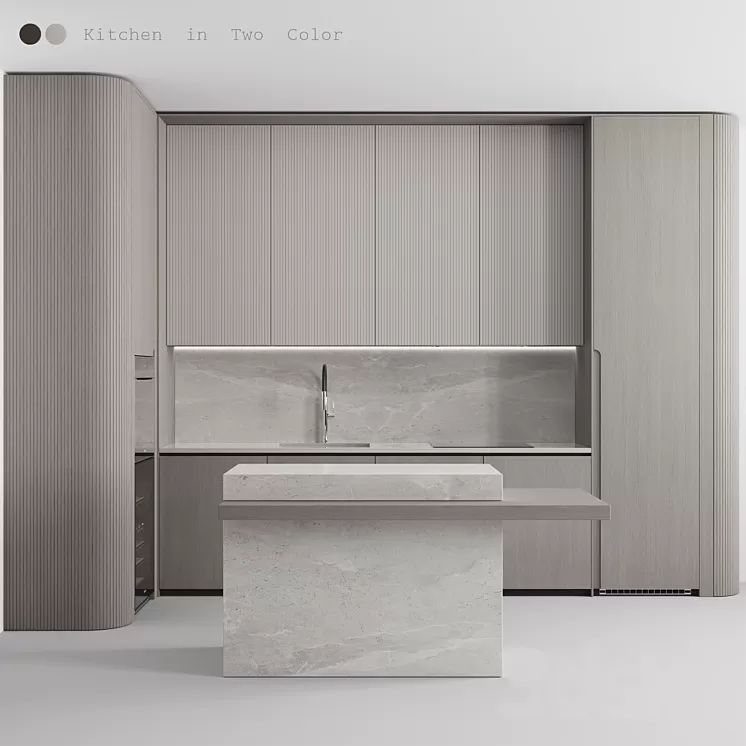 "Kitchen ?148 ""Dark and Milk""" 3D Model