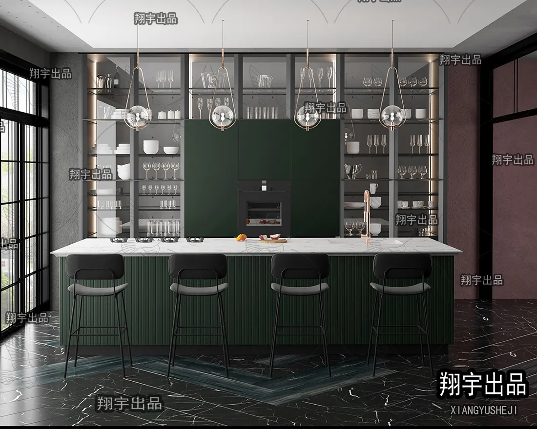 Kitchen 3D Interior Scene - 3D Models - 020