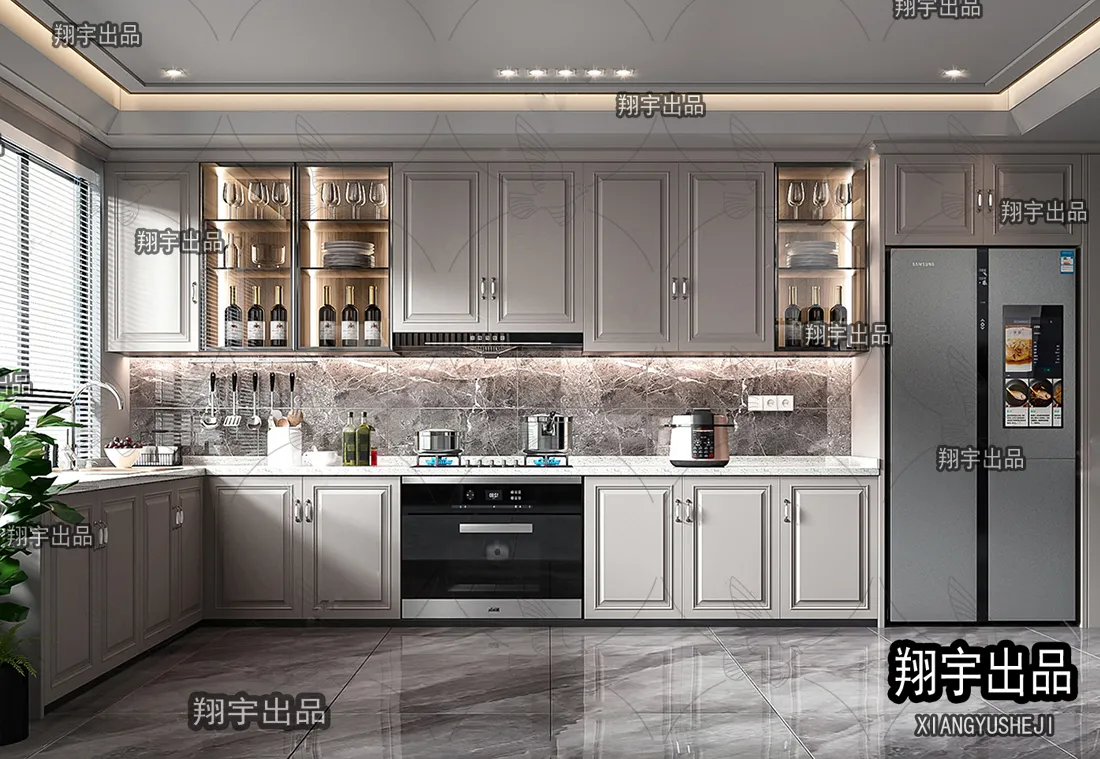 Kitchen 3D Interior Scene - 3D Models - 026