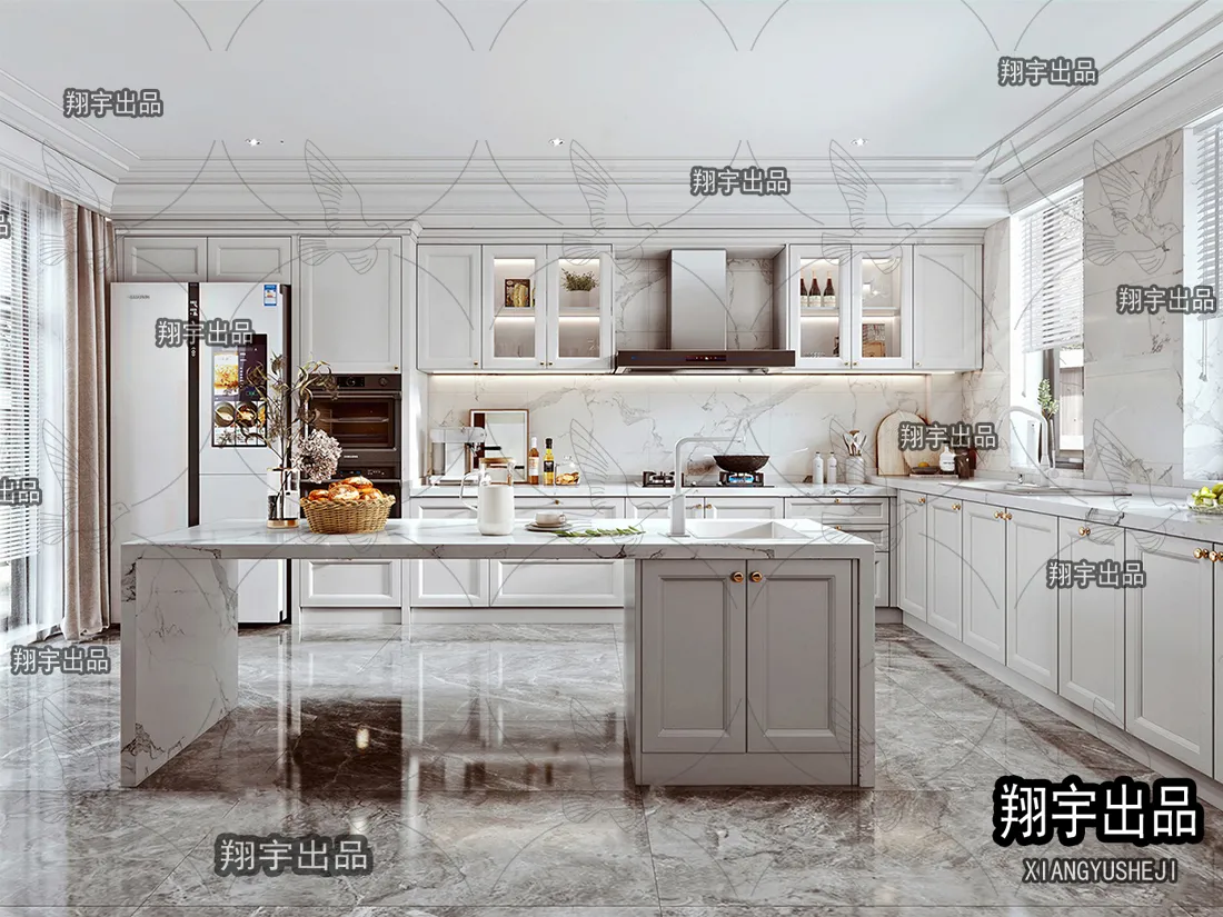 Kitchen 3D Interior Scene - 3D Models - 029