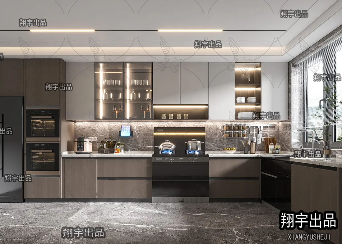 Kitchen 3D Interior Scene - 3D Models - 030