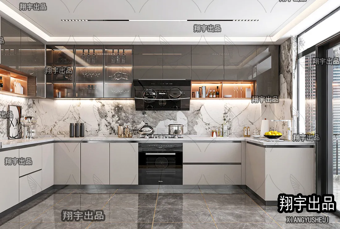 Kitchen 3D Interior Scene - 3D Models - 032