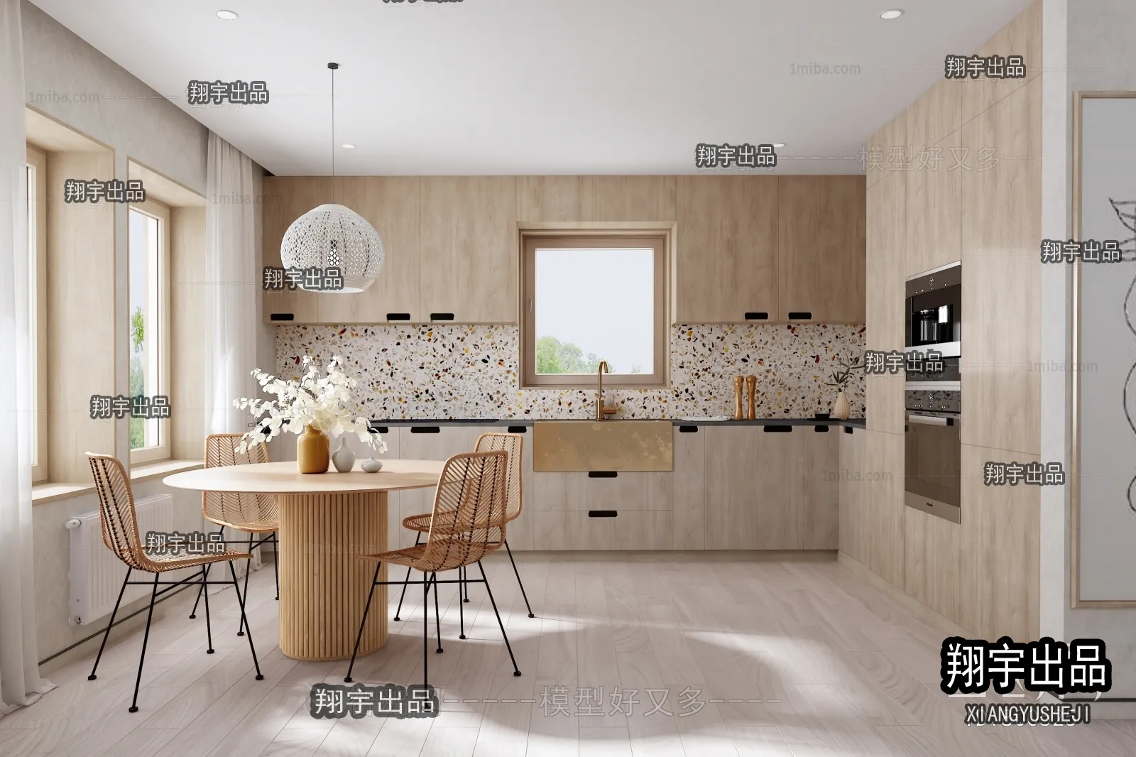 Kitchen 3D Interior Scene - 3D Models - 036