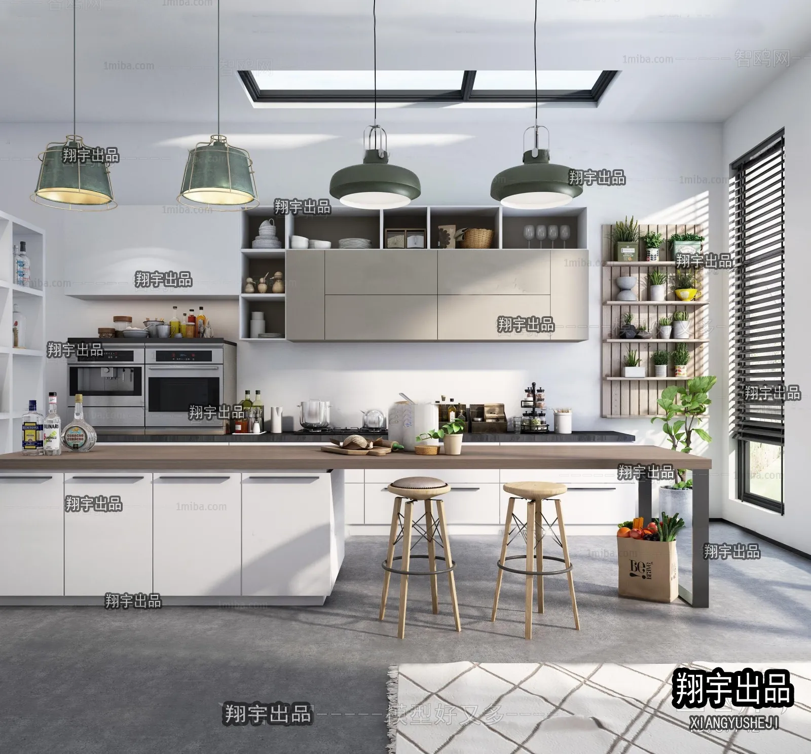 Kitchen 3D Interior Scene - 3D Models - 038