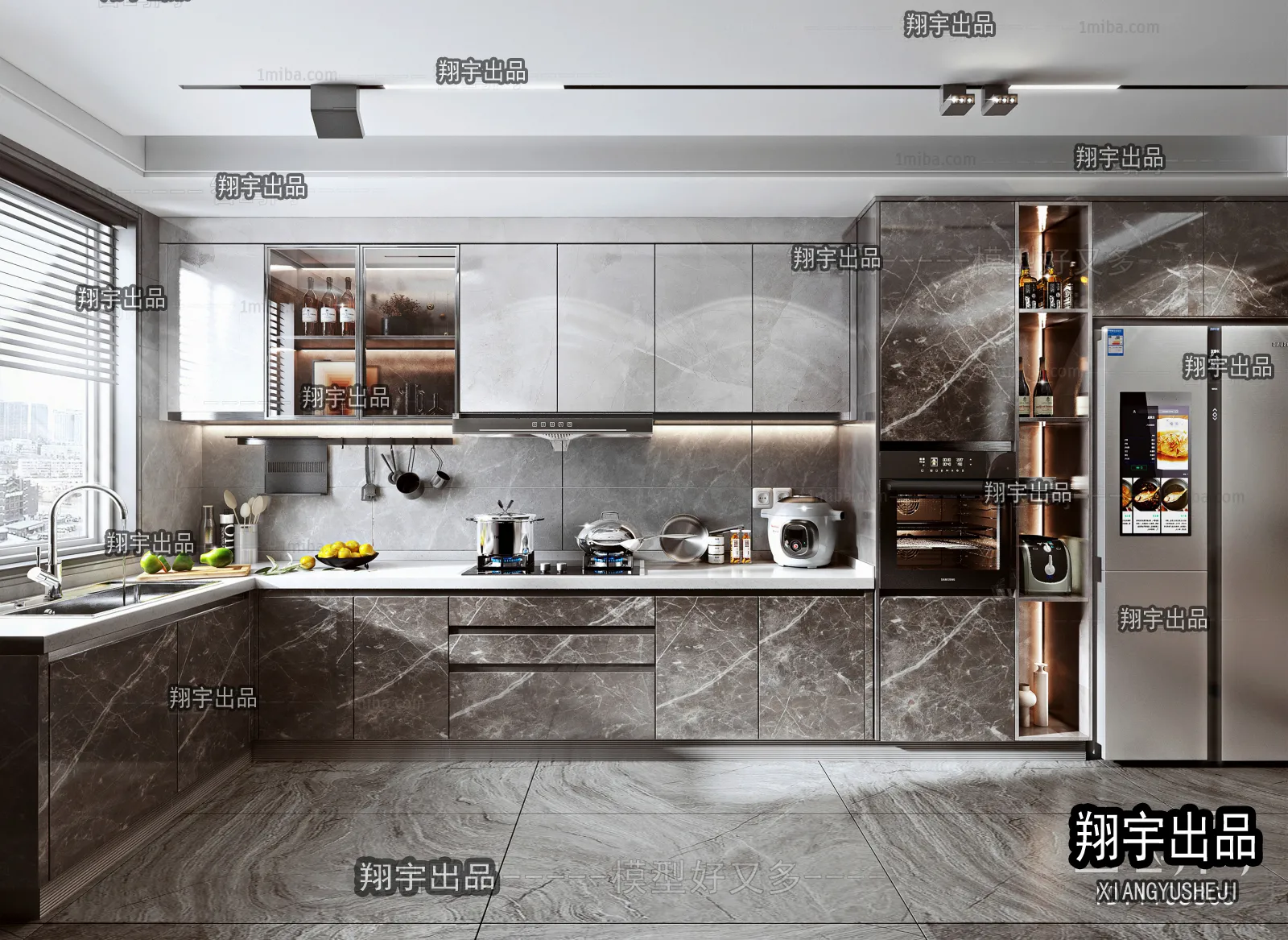 Kitchen 3D Interior Scene - 3D Models - 040