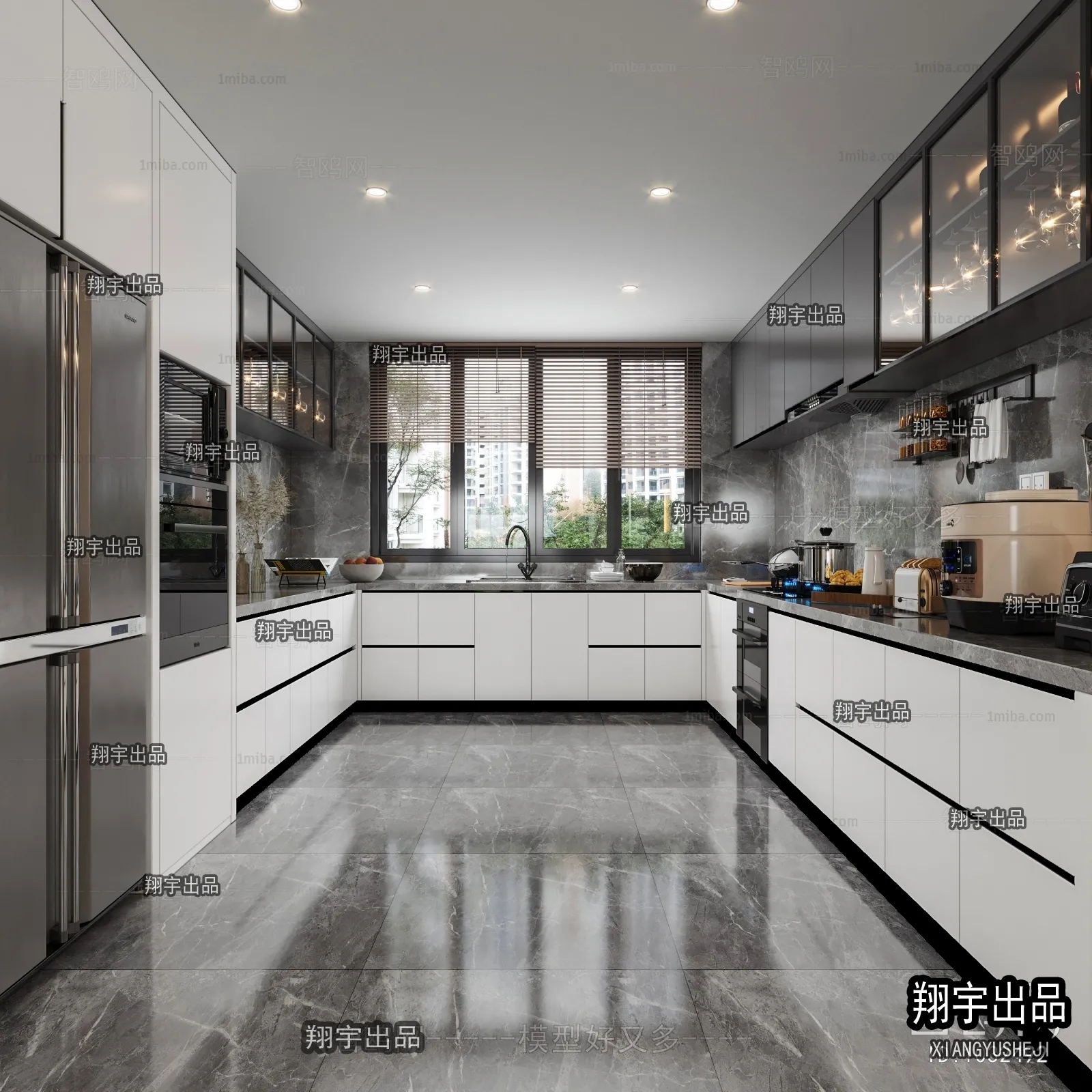 Kitchen 3D Interior Scene - 3D Models - 051