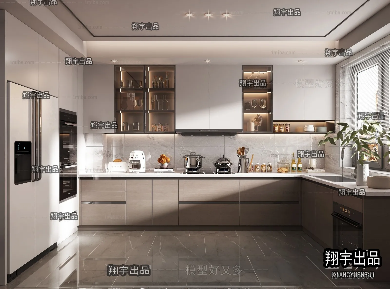 Kitchen 3D Interior Scene - 3D Models - 057