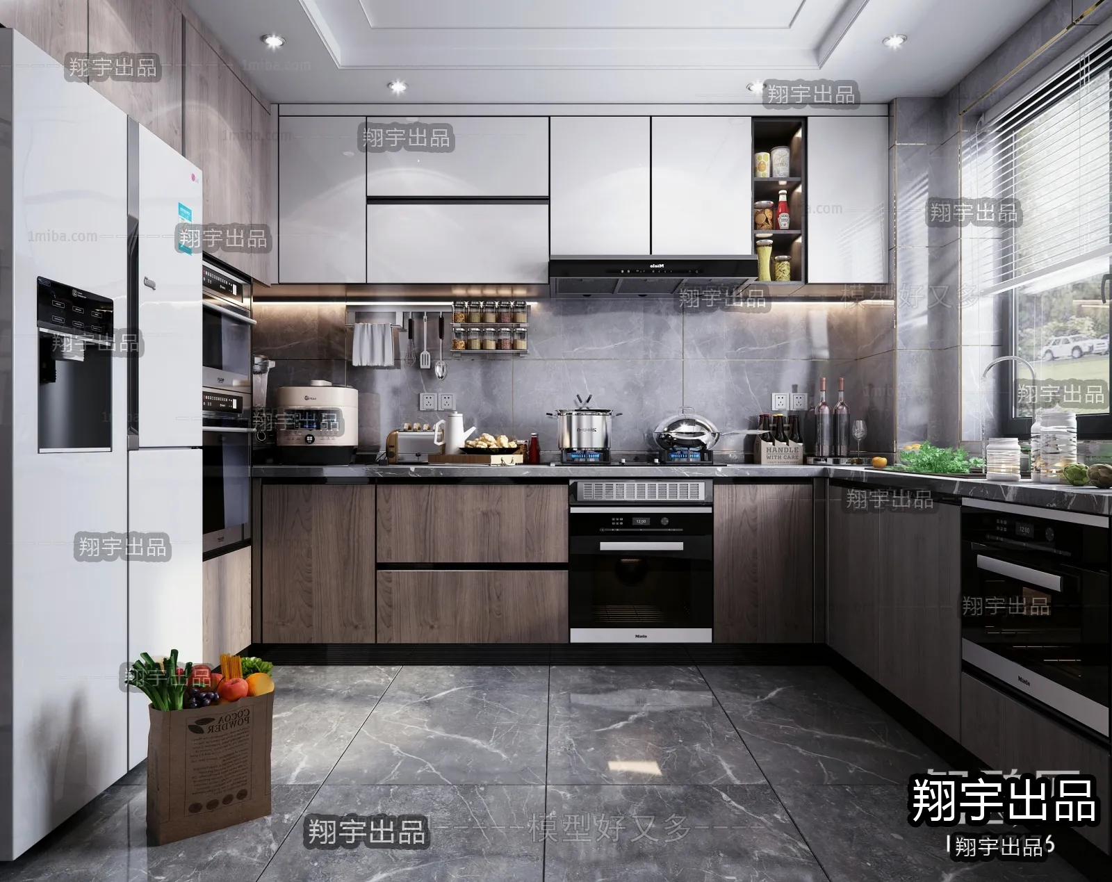 Kitchen 3D Interior Scene - 3D Models - 060