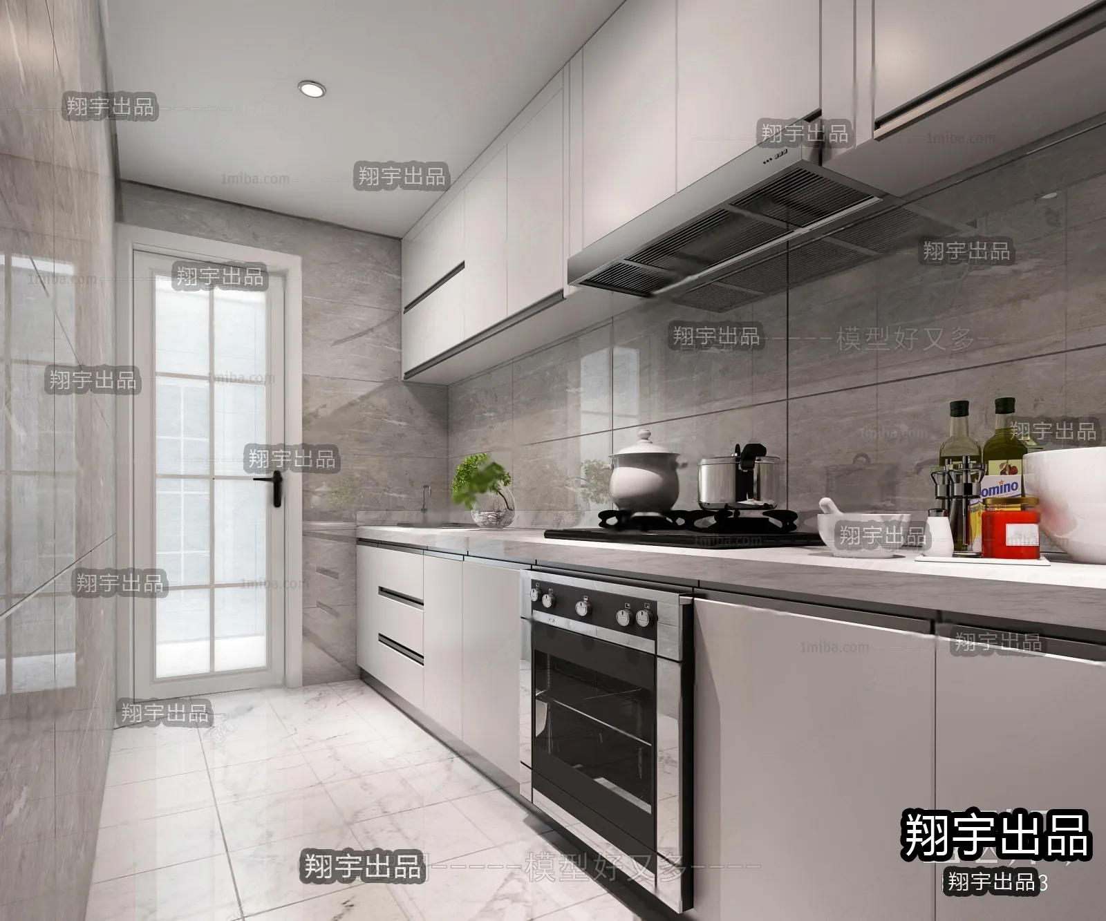 Kitchen 3D Interior Scene - 3D Models - 063