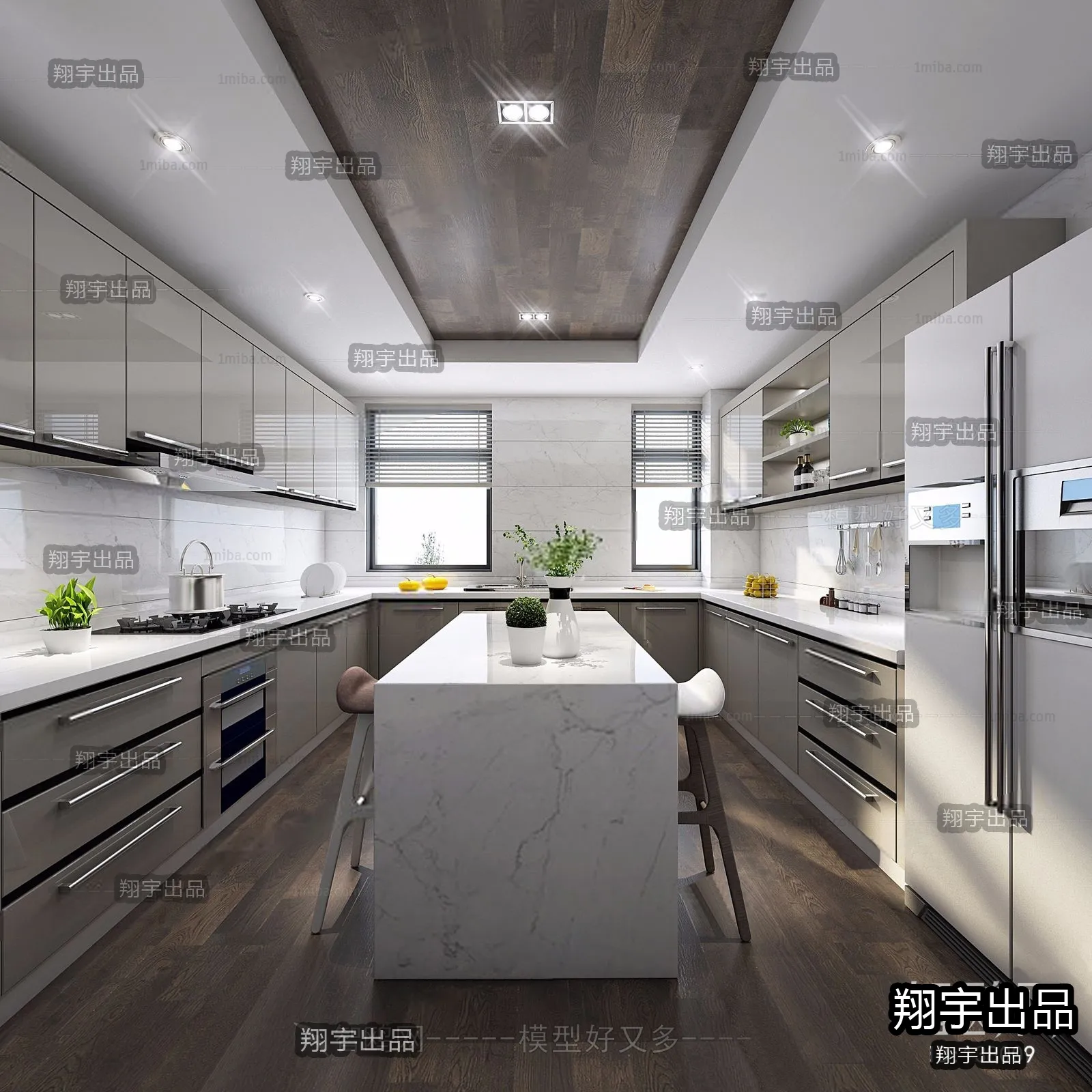 Kitchen 3D Interior Scene - 3D Models - 065