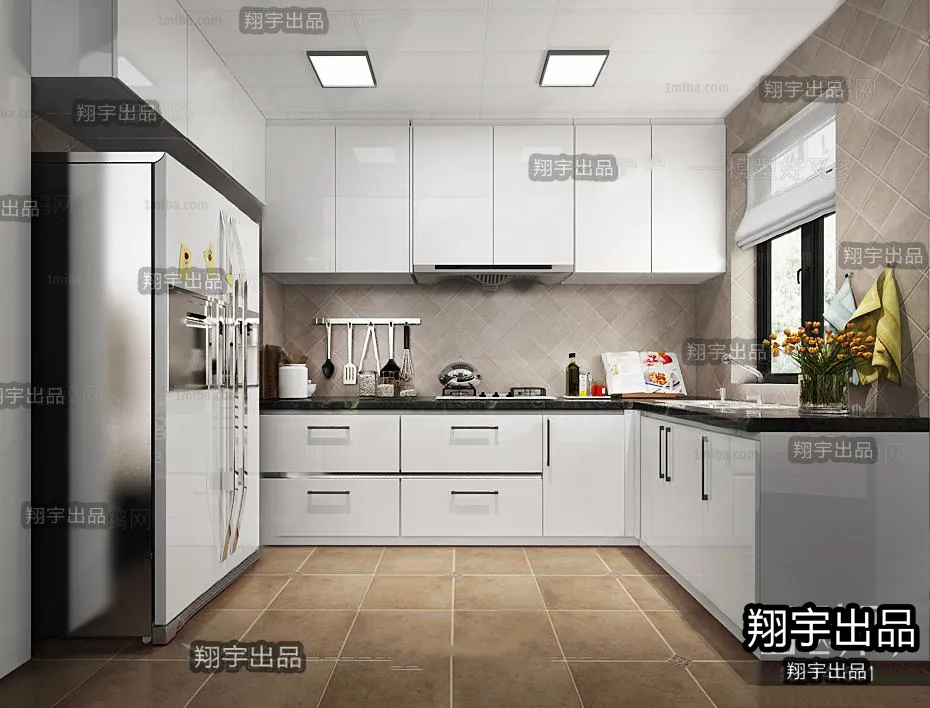 Kitchen 3D Interior Scene - 3D Models - 066