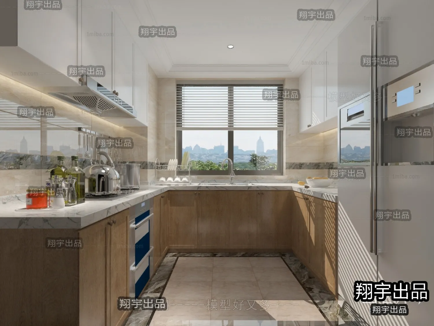 Kitchen 3D Interior Scene - 3D Models - 072