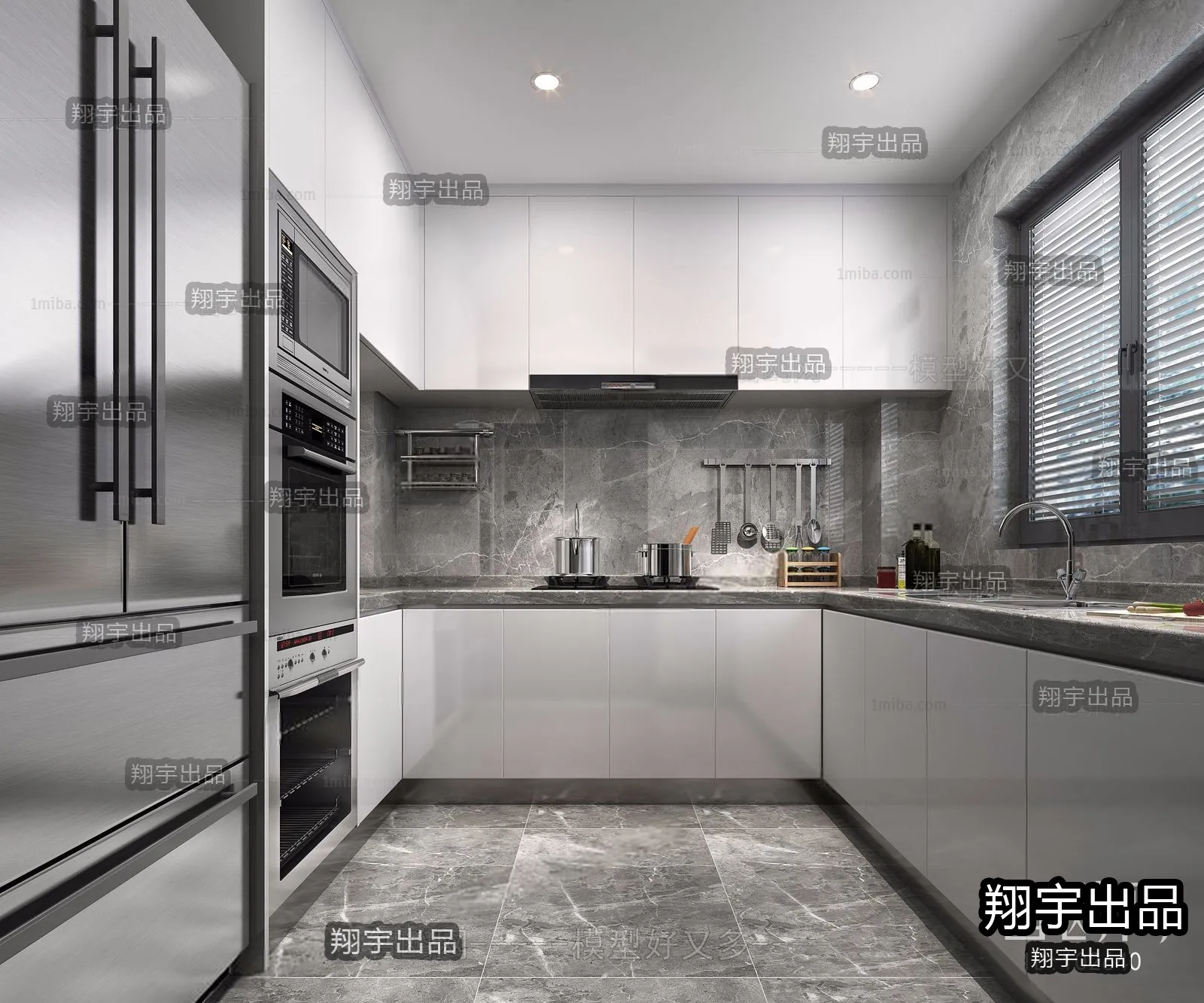 Kitchen 3D Interior Scene - 3D Models - 076