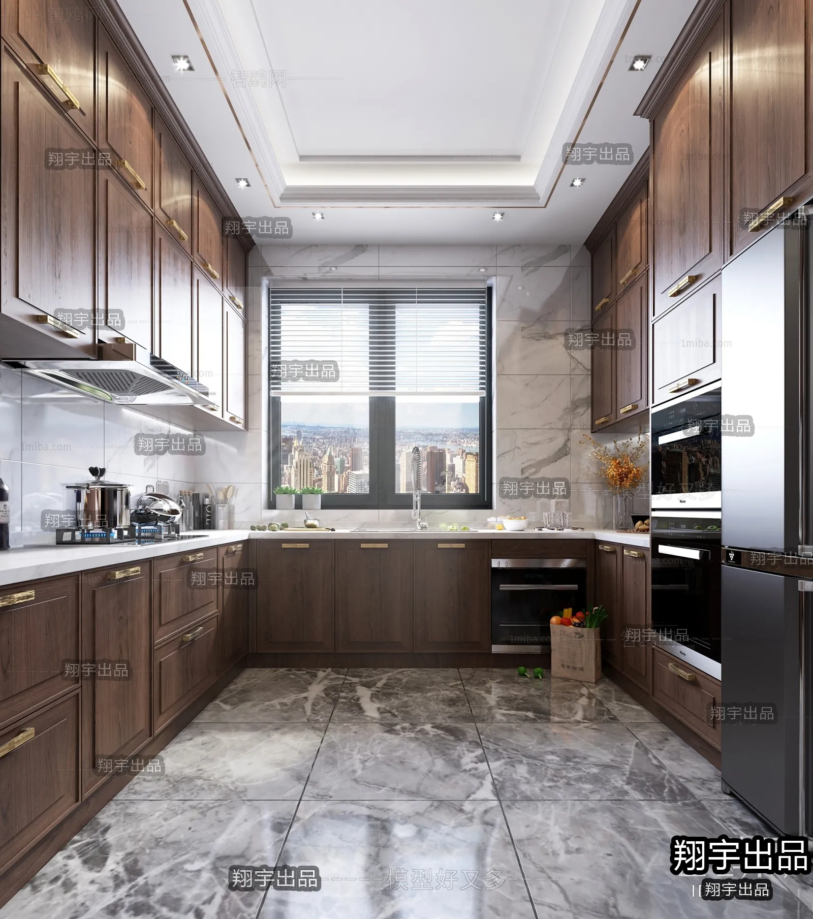 Kitchen 3D Interior Scene - 3D Models - 081