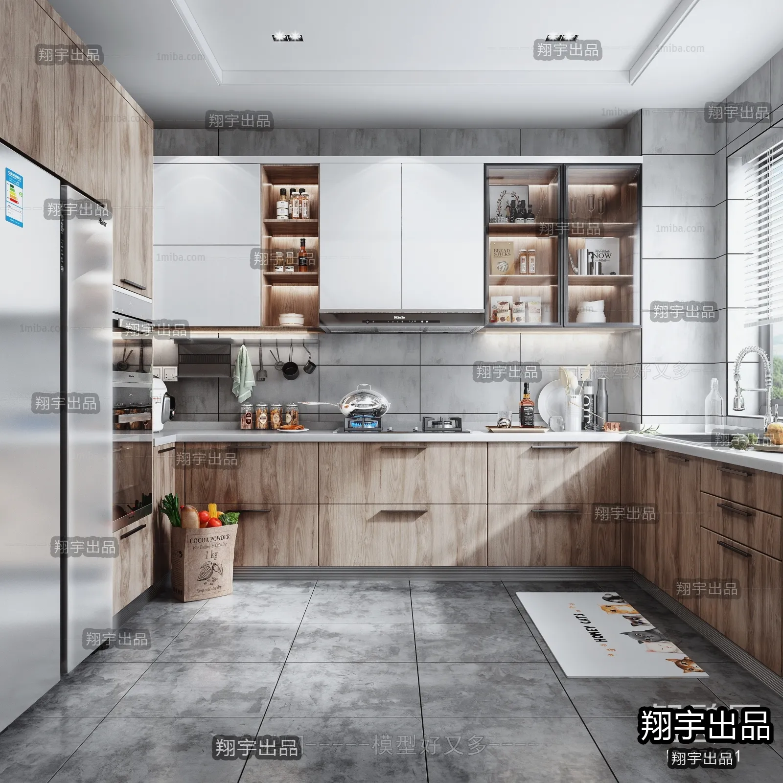 Kitchen 3D Interior Scene - 3D Models - 086