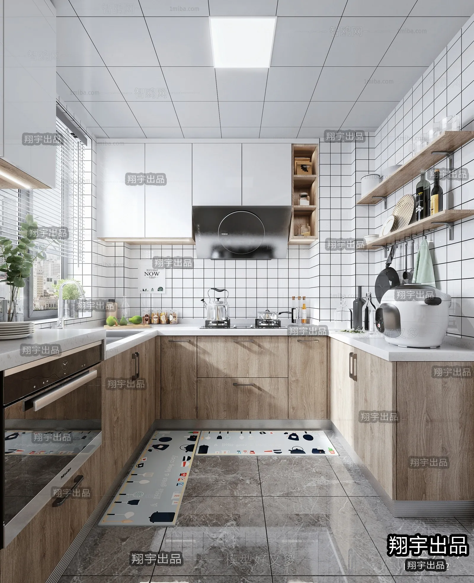 Kitchen 3D Interior Scene - 3D Models - 087