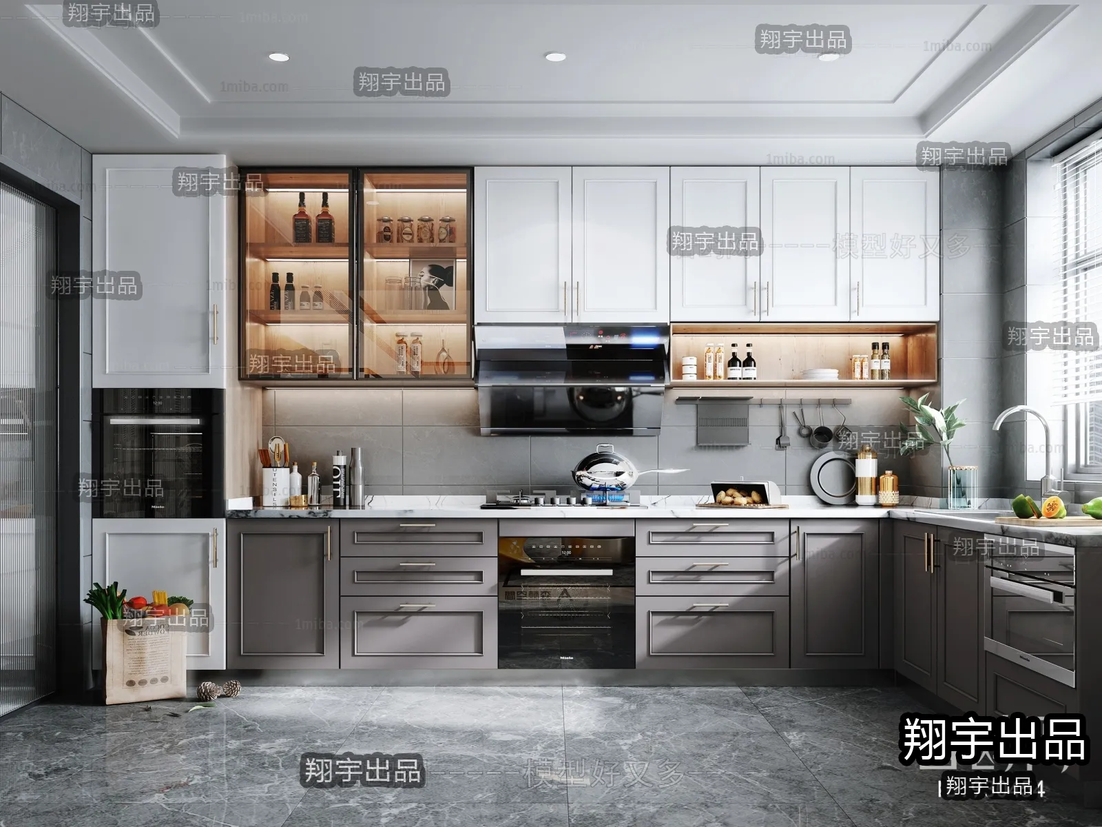 Kitchen 3D Interior Scene - 3D Models - 094