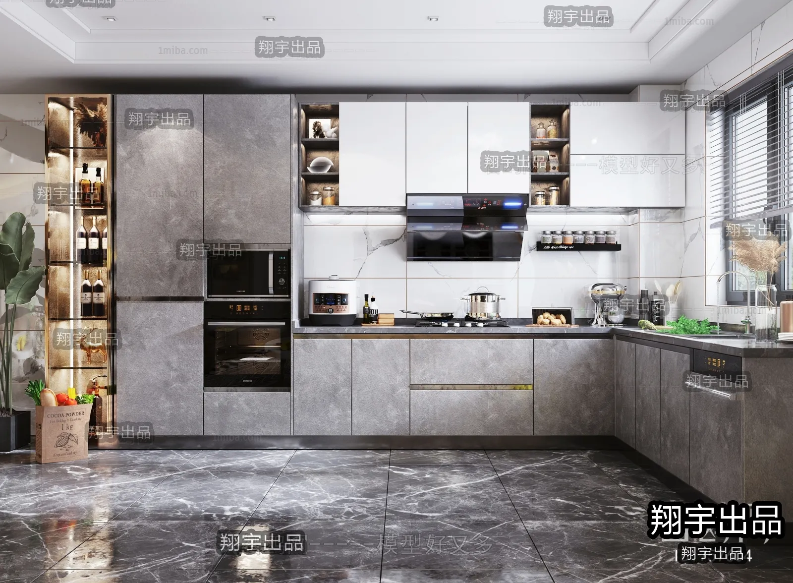 Kitchen 3D Interior Scene - 3D Models - 098