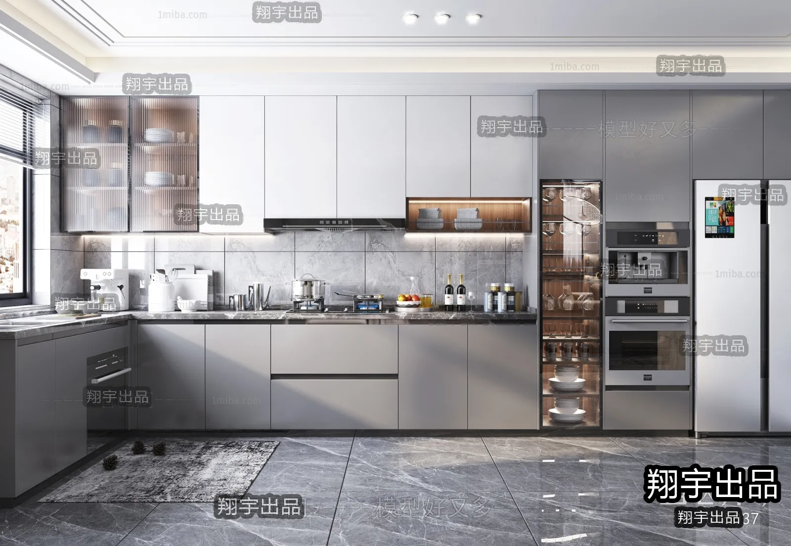 Kitchen 3D Interior Scene - 3D Models - 116