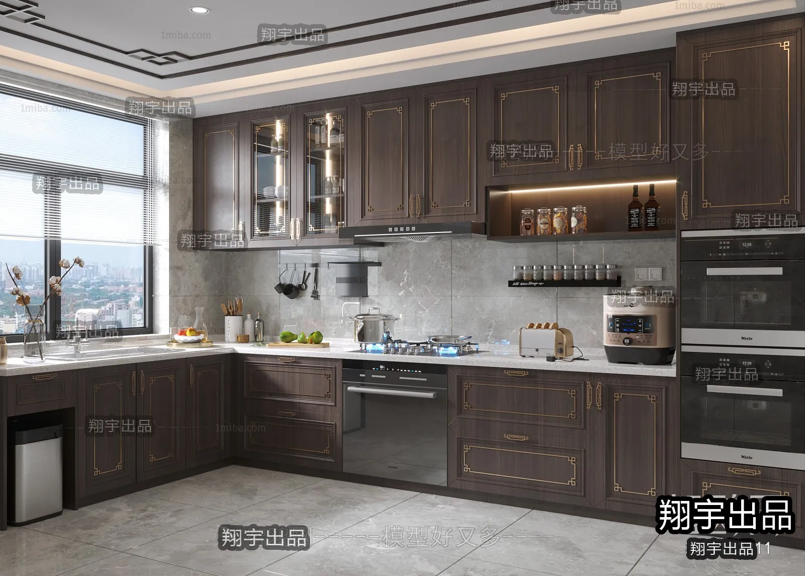 Kitchen 3D Interior Scene - 3D Models - 119