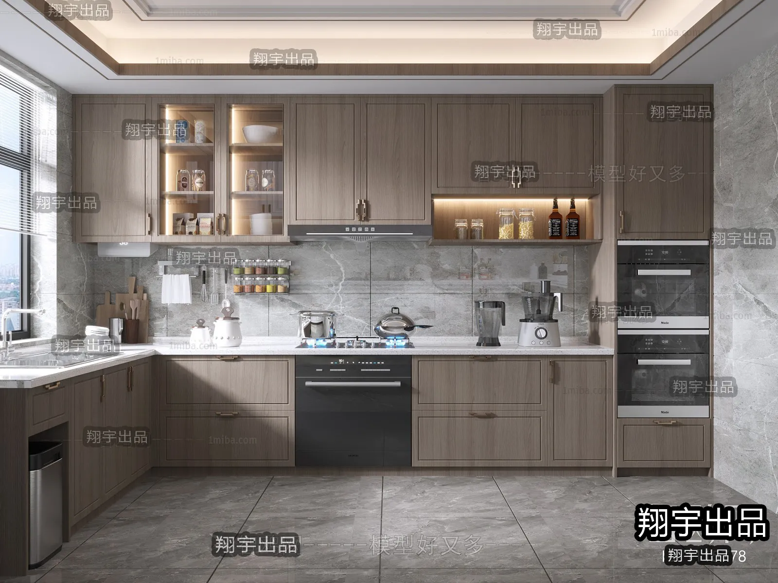 Kitchen 3D Interior Scene - 3D Models - 120